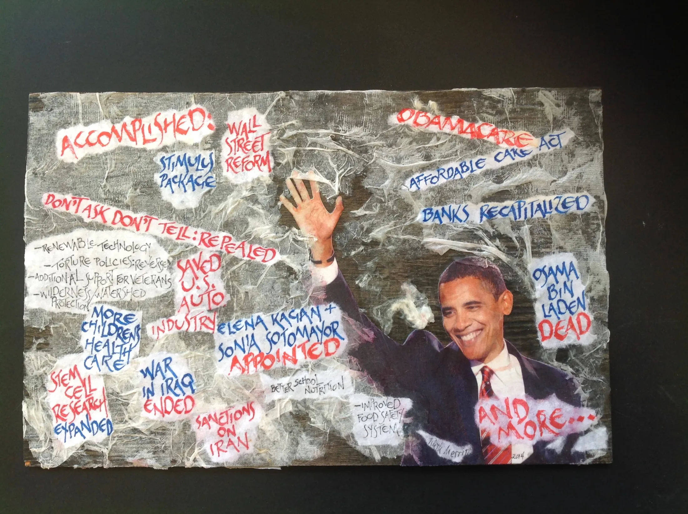 44-4-44 installation, individual mixed-media panel