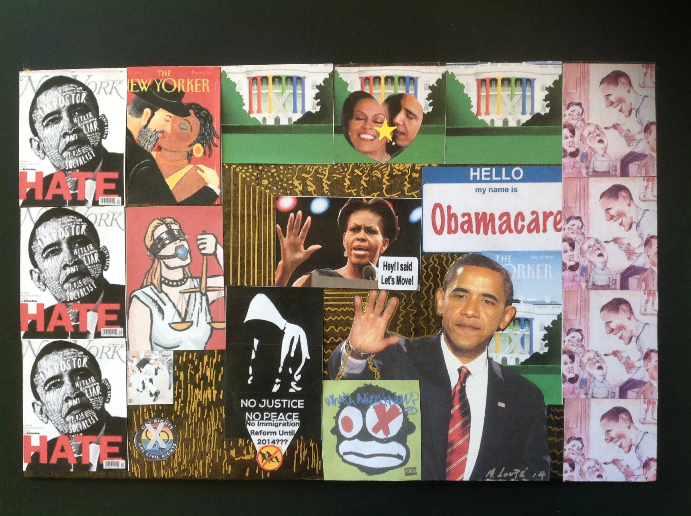 44-4-44 installation, individual mixed-media panel