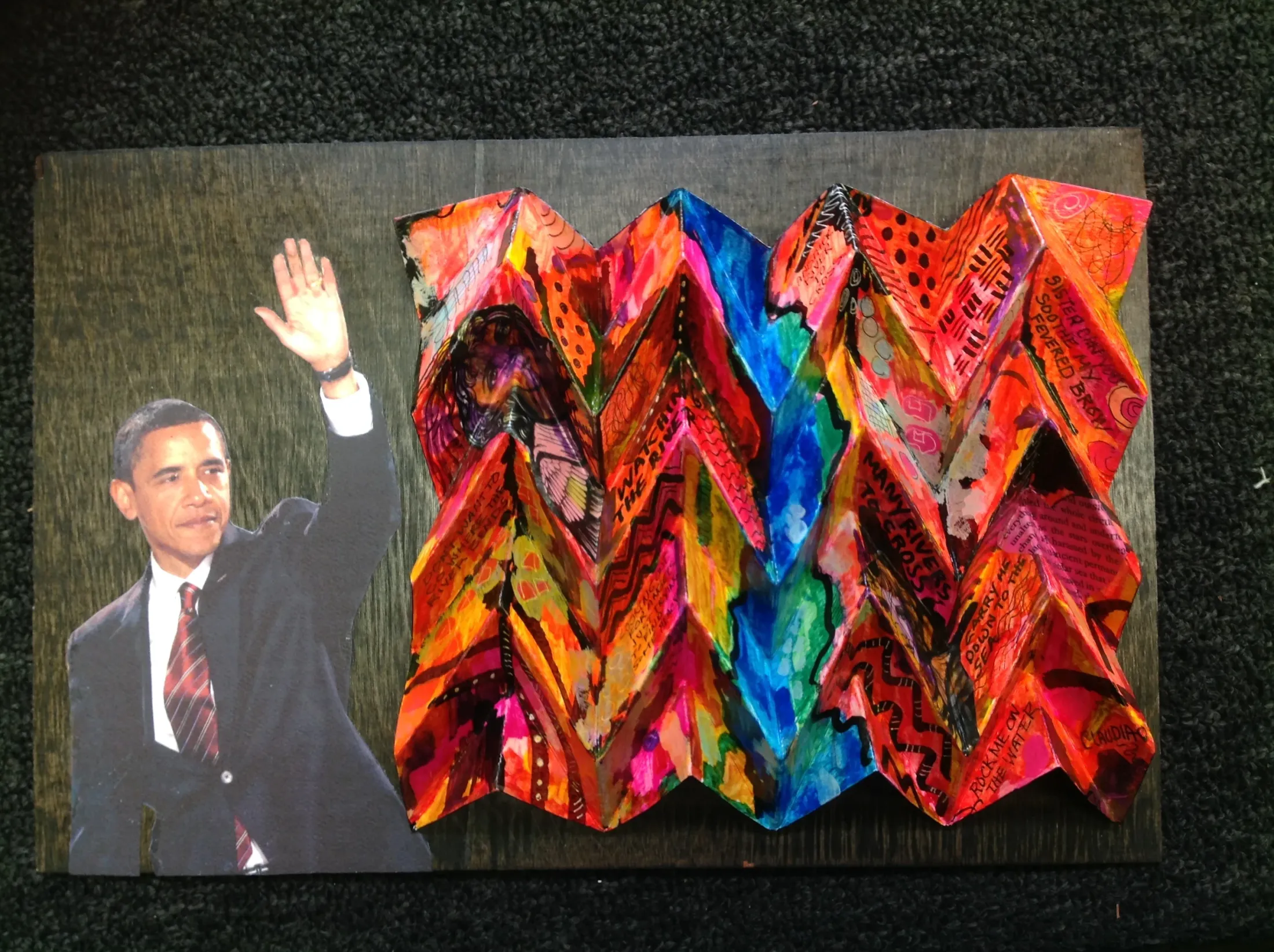44-4-44 installation, individual mixed-media panel