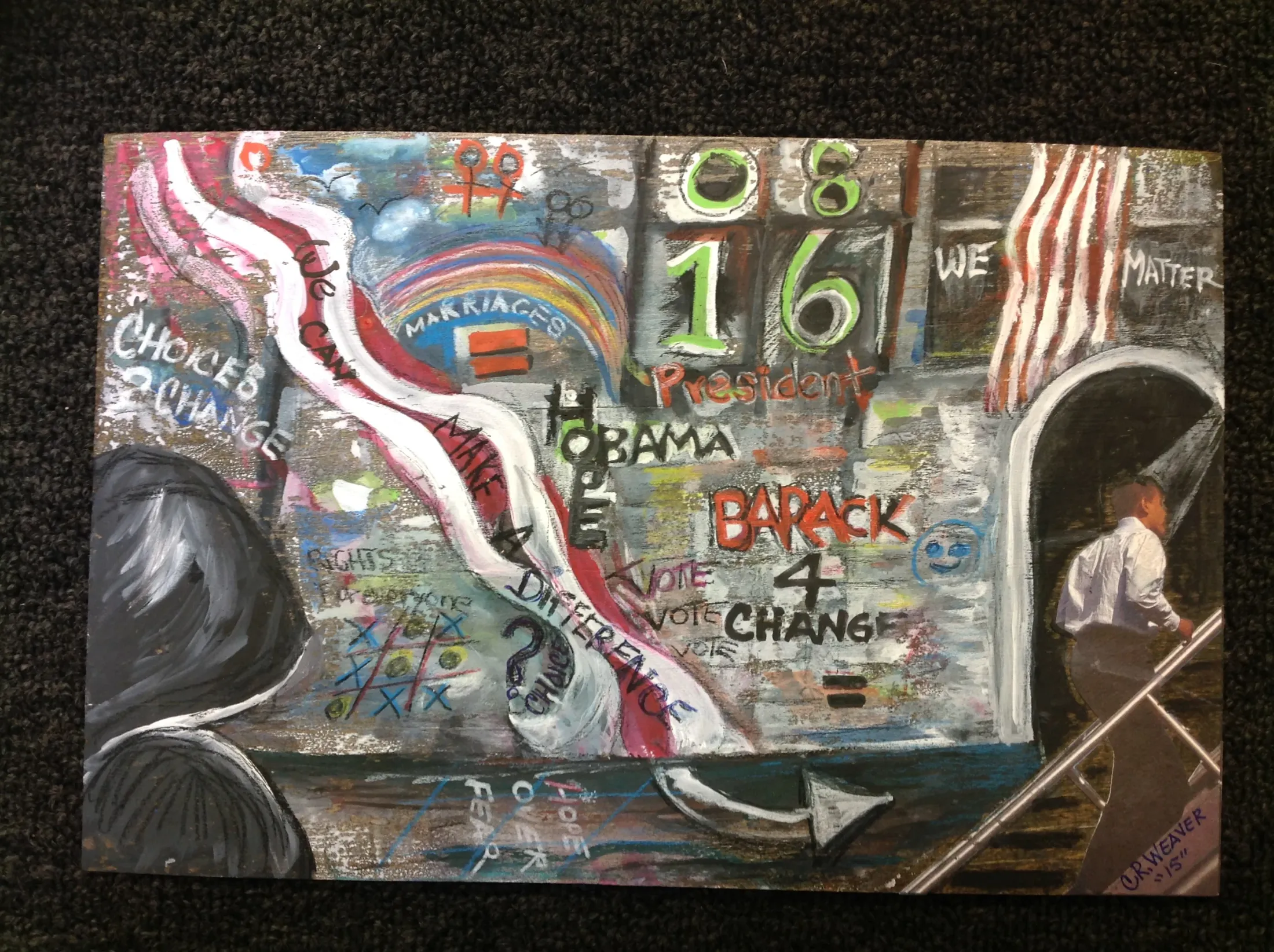 44-4-44 installation, individual mixed-media panel