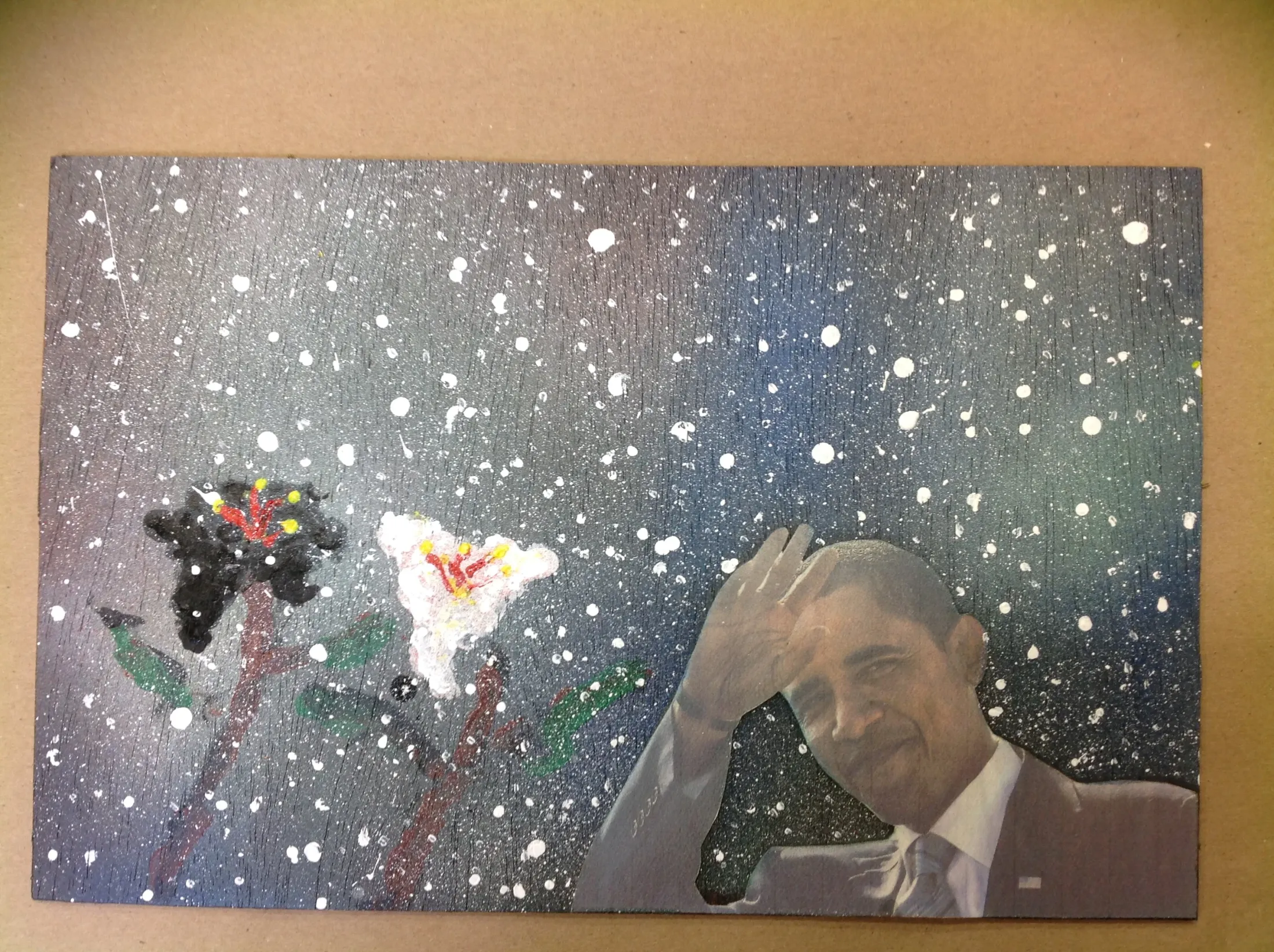 44-4-44 installation, individual mixed-media panel